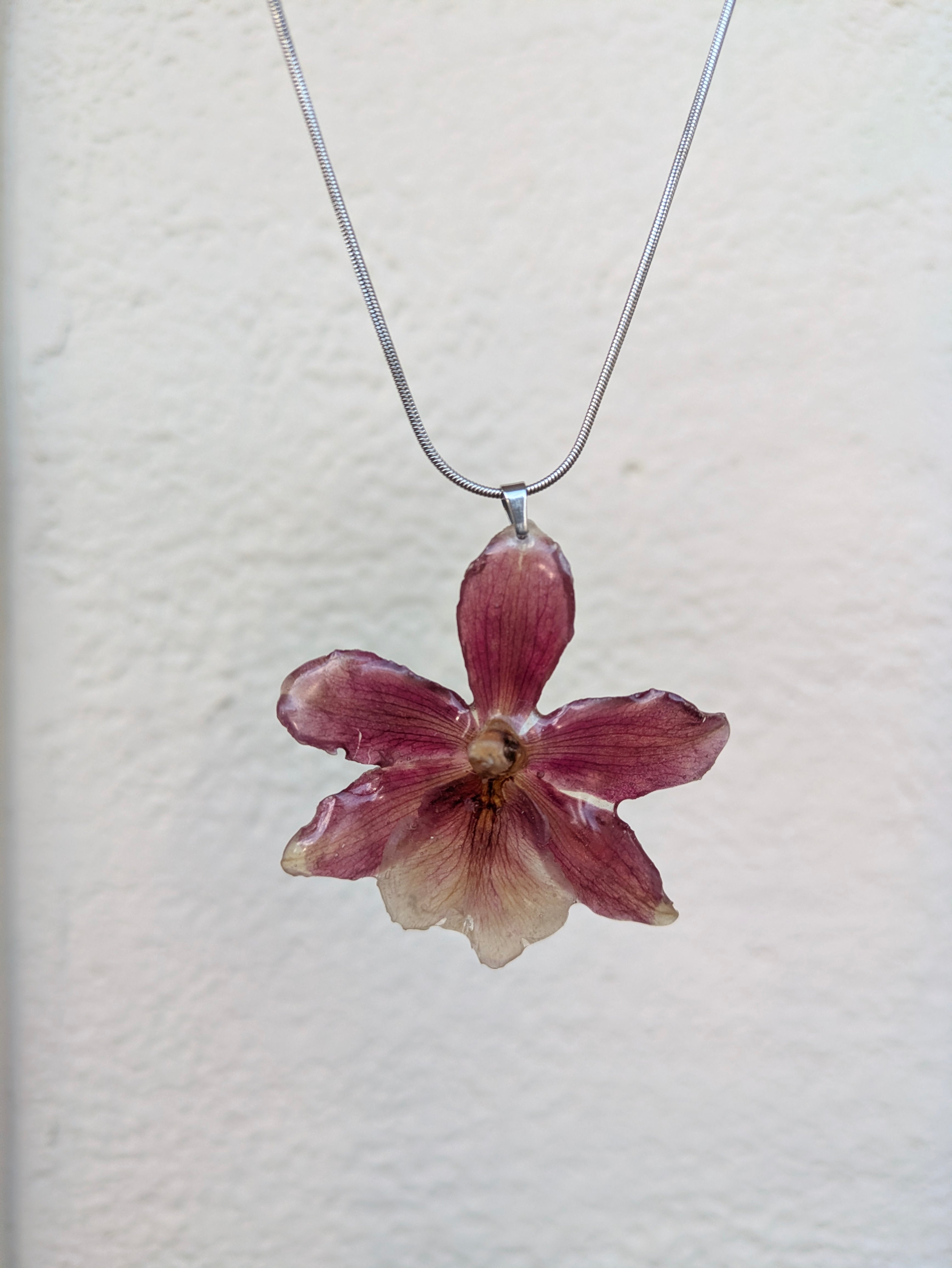 Cherry Orchid Necklaces