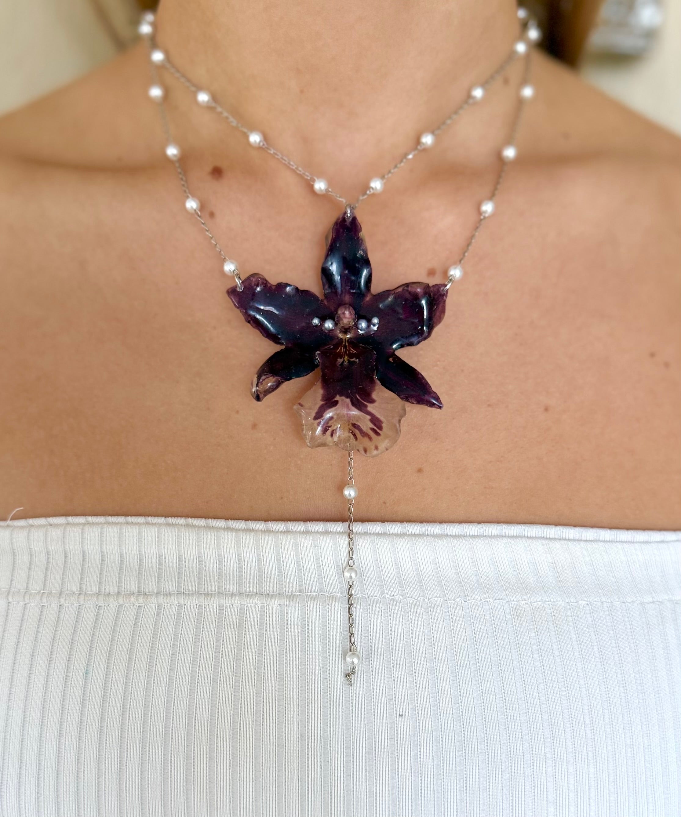 Night Orchid Necklaces