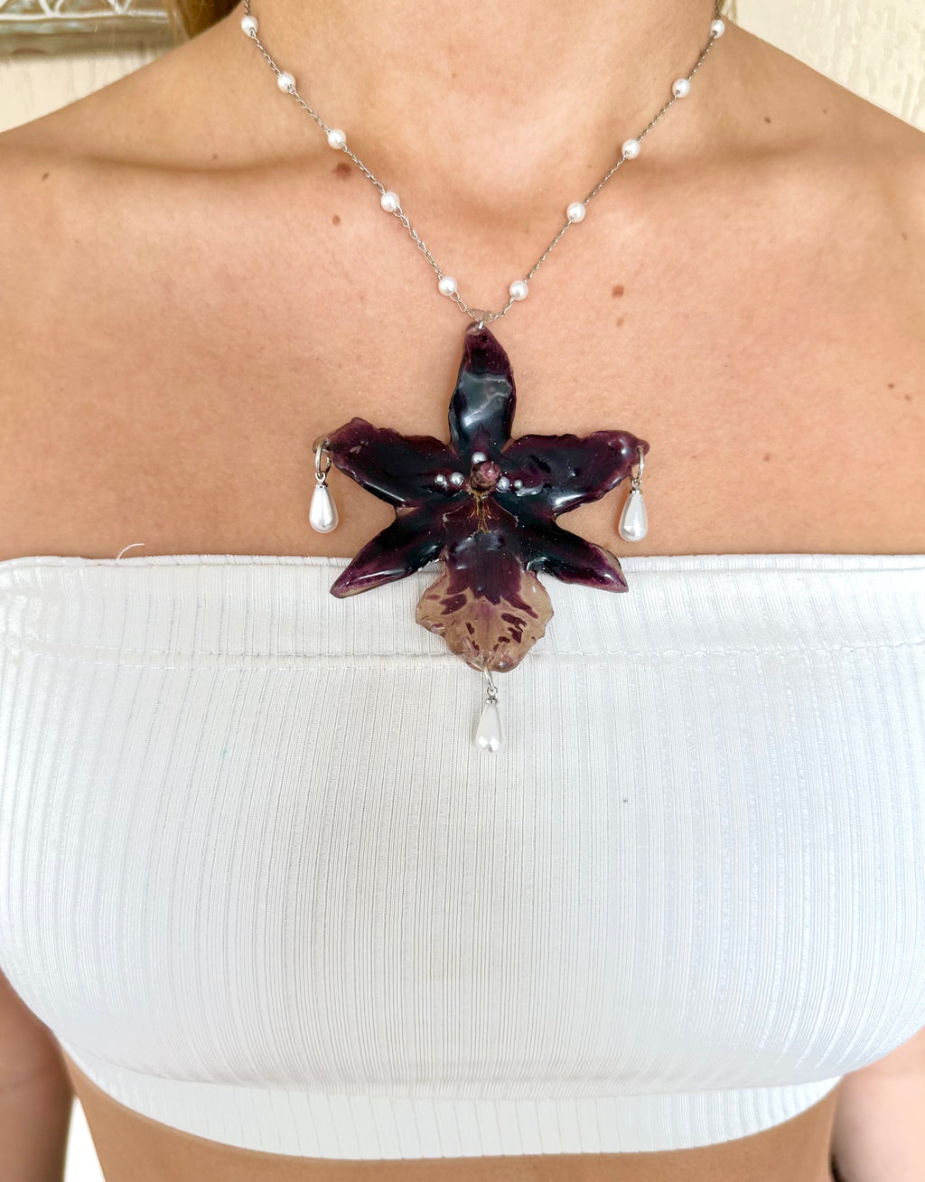 Night Orchid Necklaces