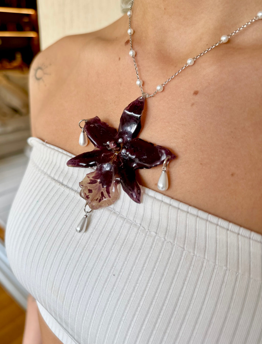 Night Orchid Necklaces