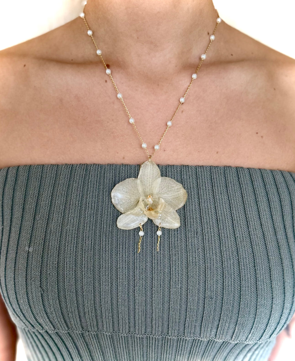 Snow Orchid Necklaces