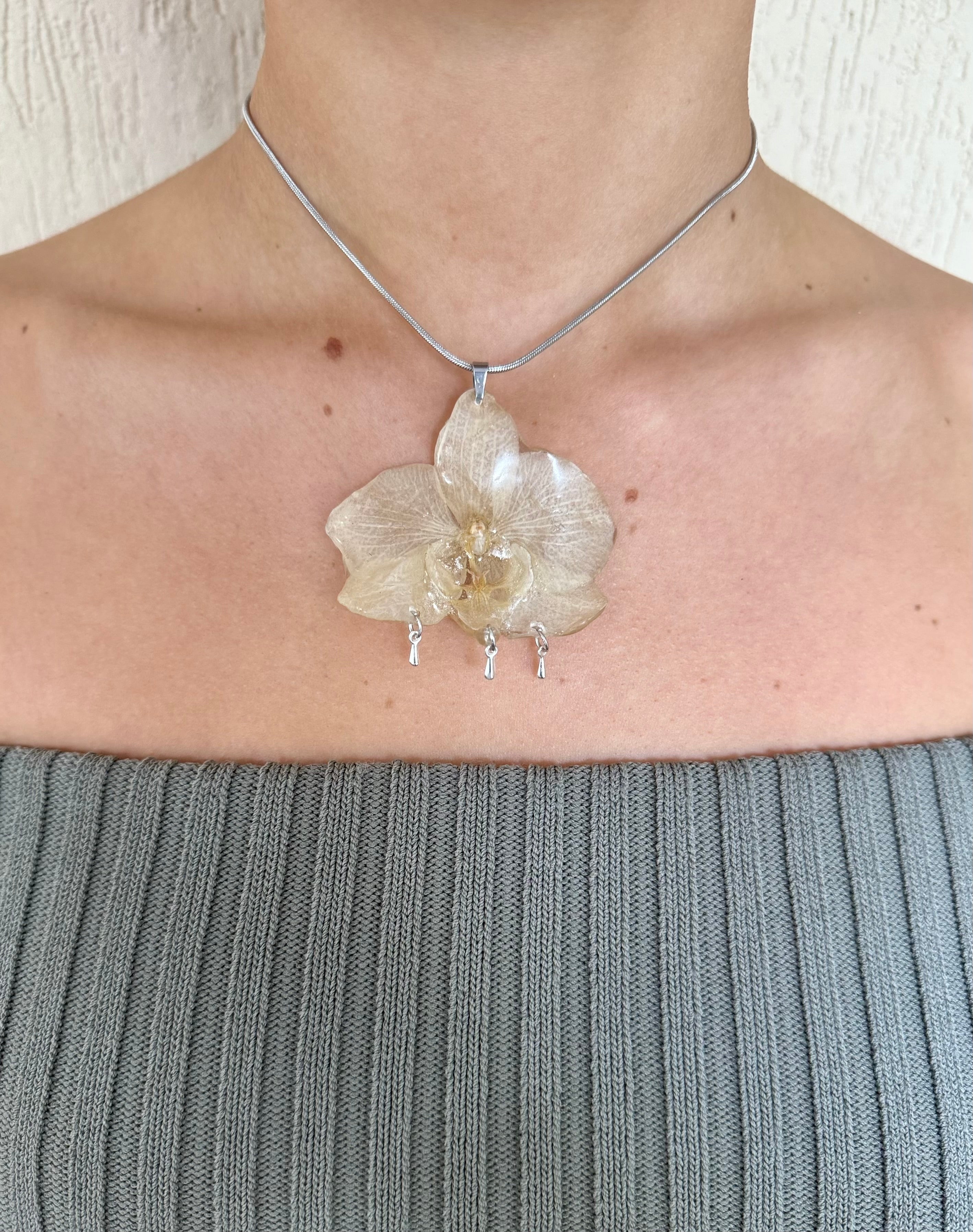 Snow Orchid Necklaces