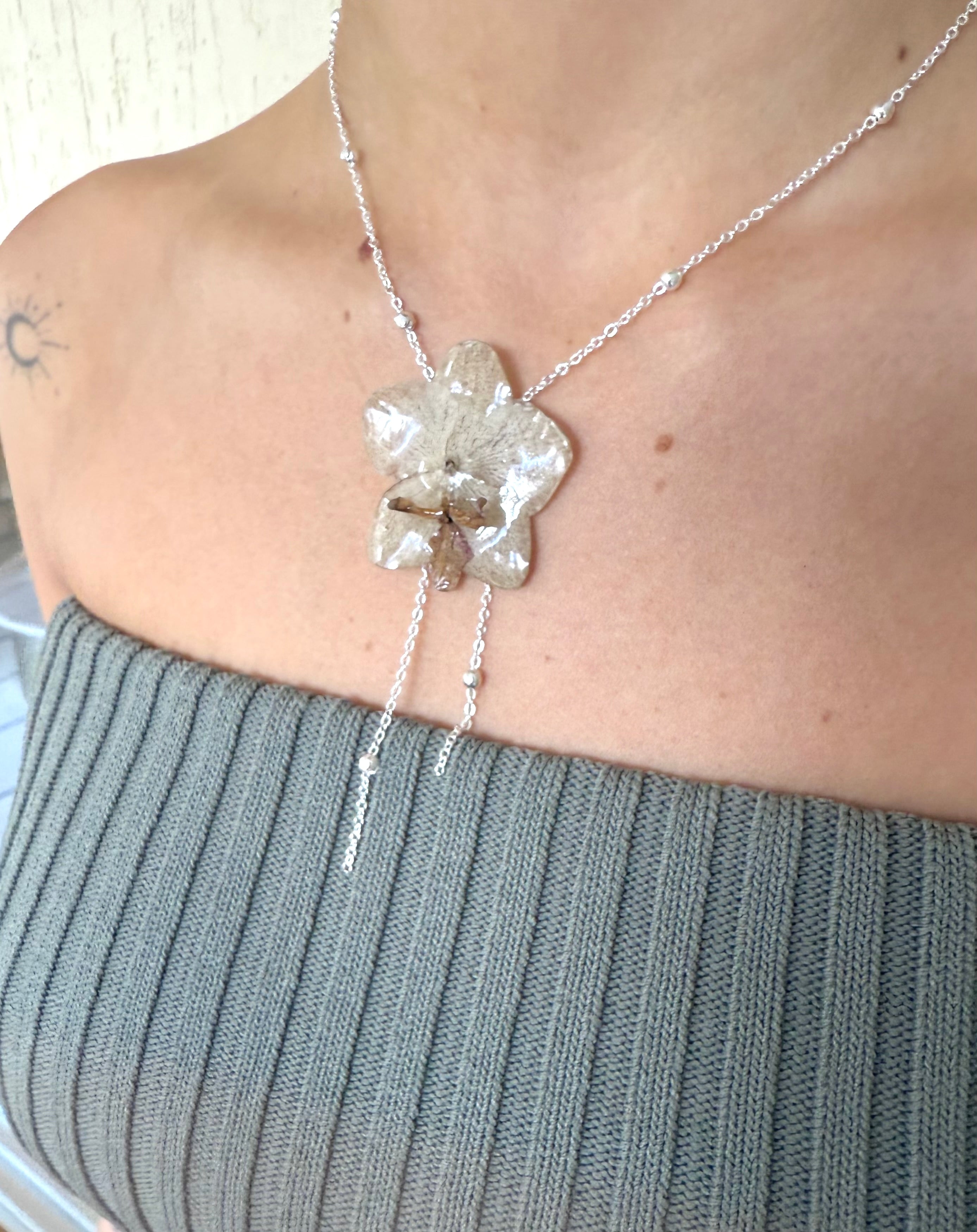 Snow Orchid Necklaces