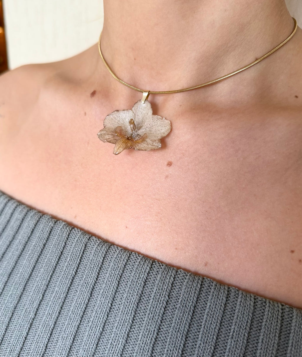 Snow Orchid Necklaces