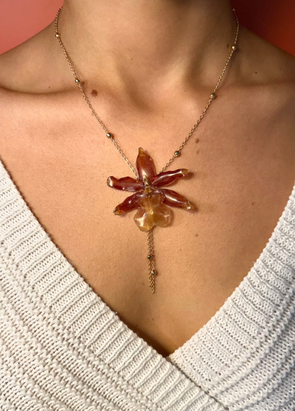 Fire Orchid Necklaces