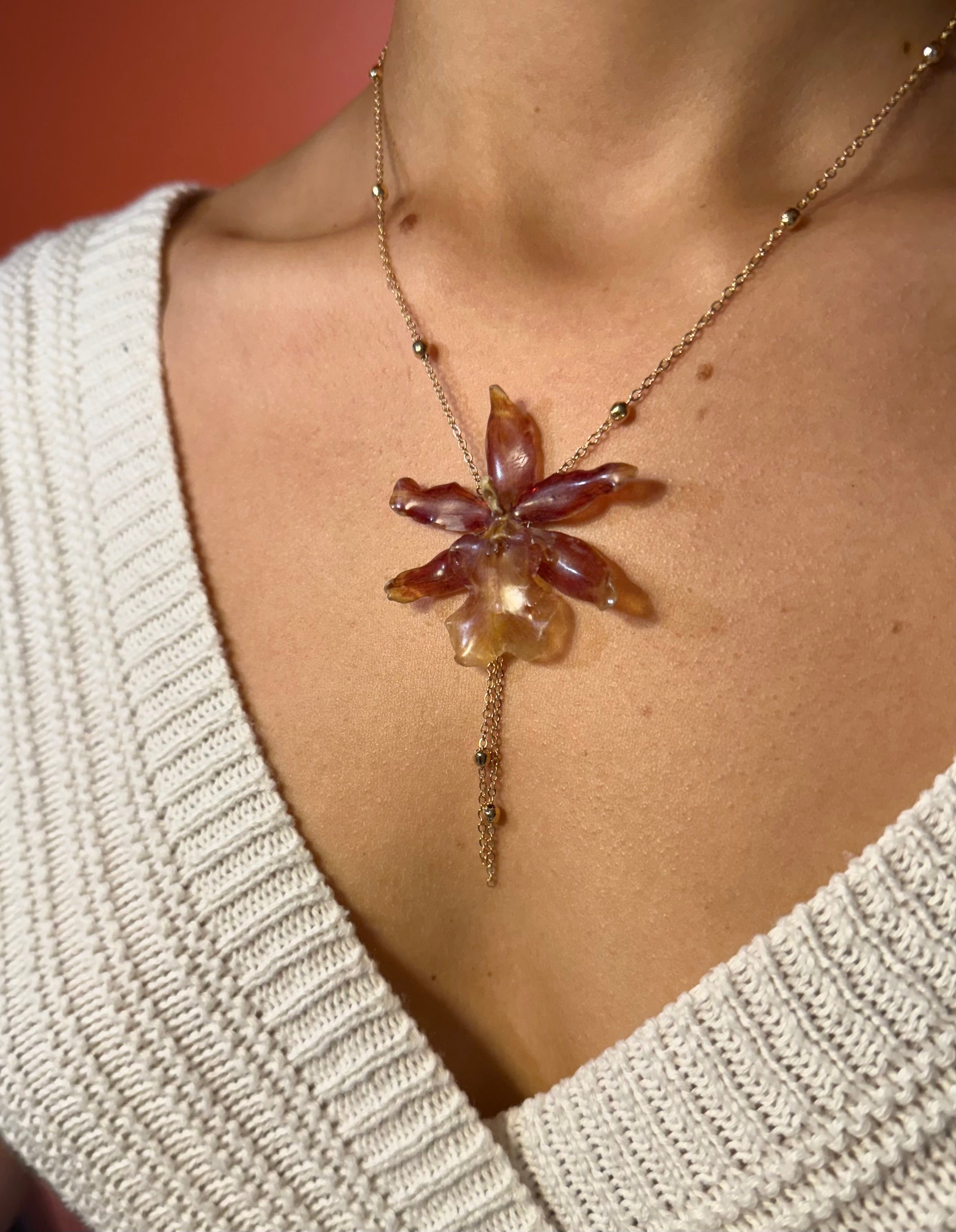 Fire Orchid Necklaces