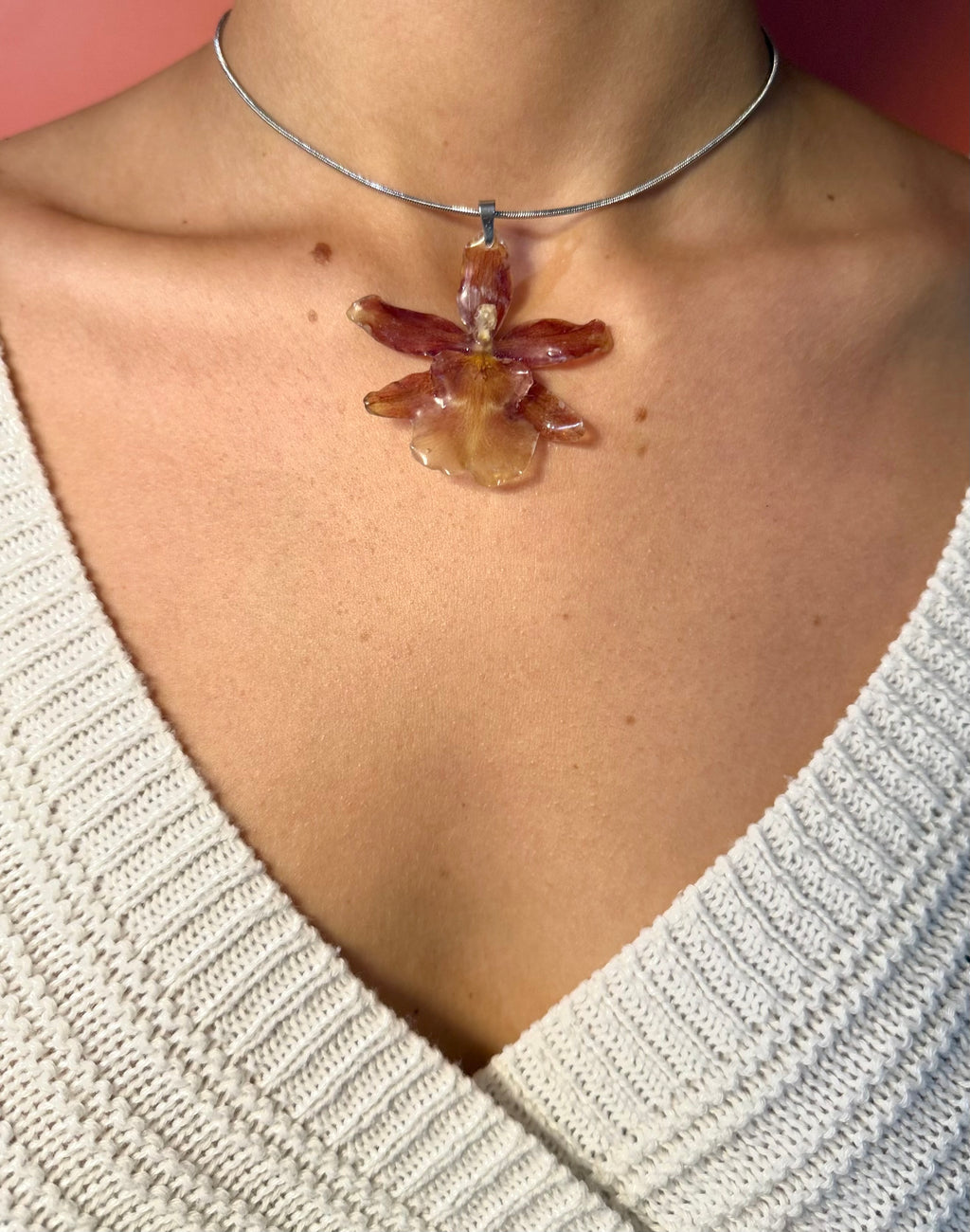 Fire Orchid Necklaces