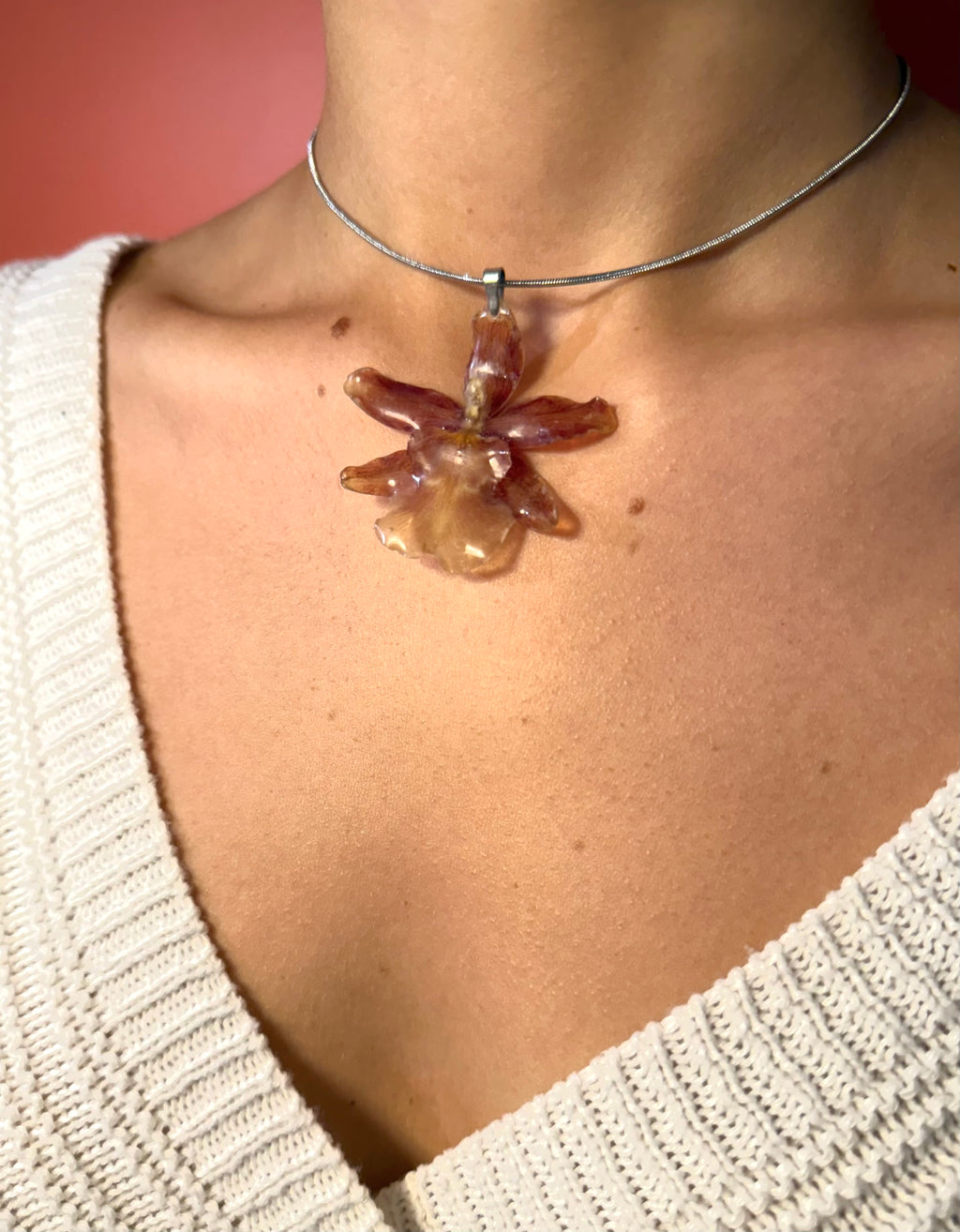 Fire Orchid Necklaces