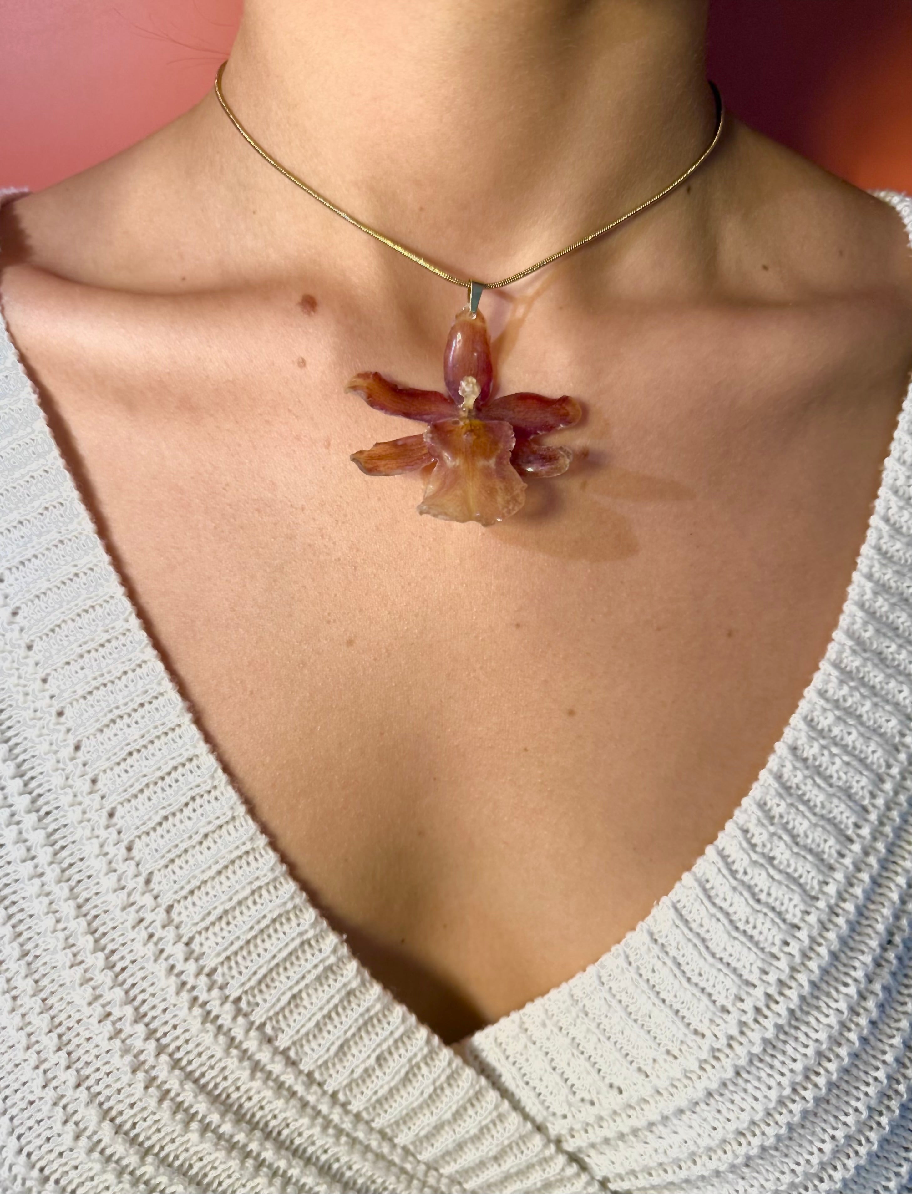 Fire Orchid Necklaces