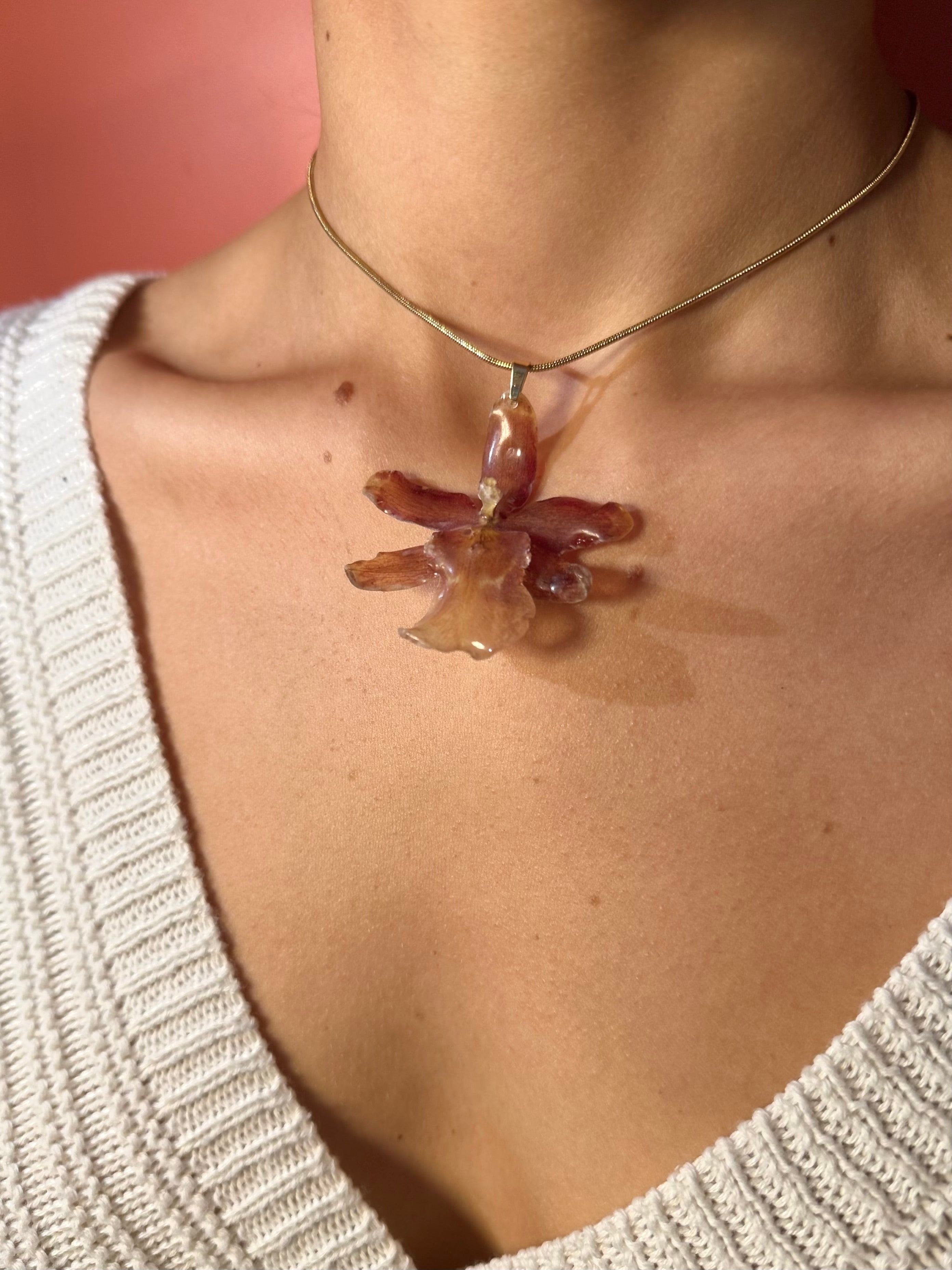 Fire Orchid Necklaces