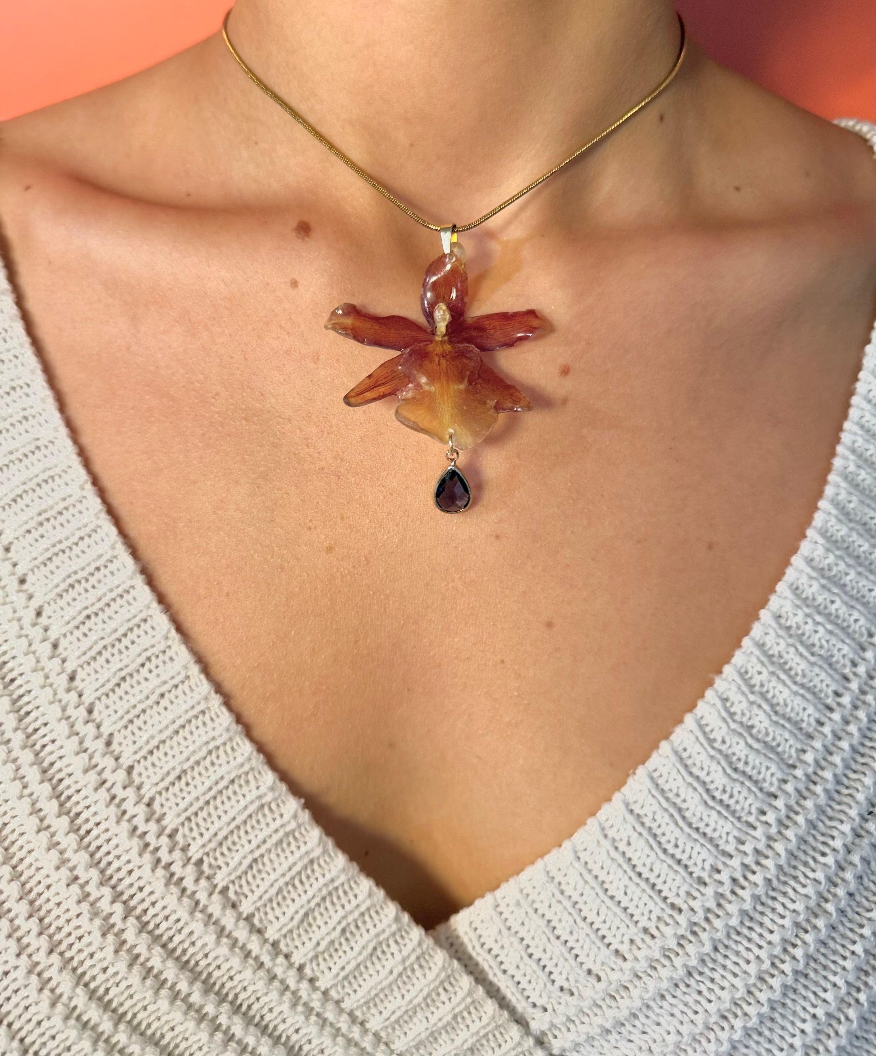 Fire Orchid Necklaces