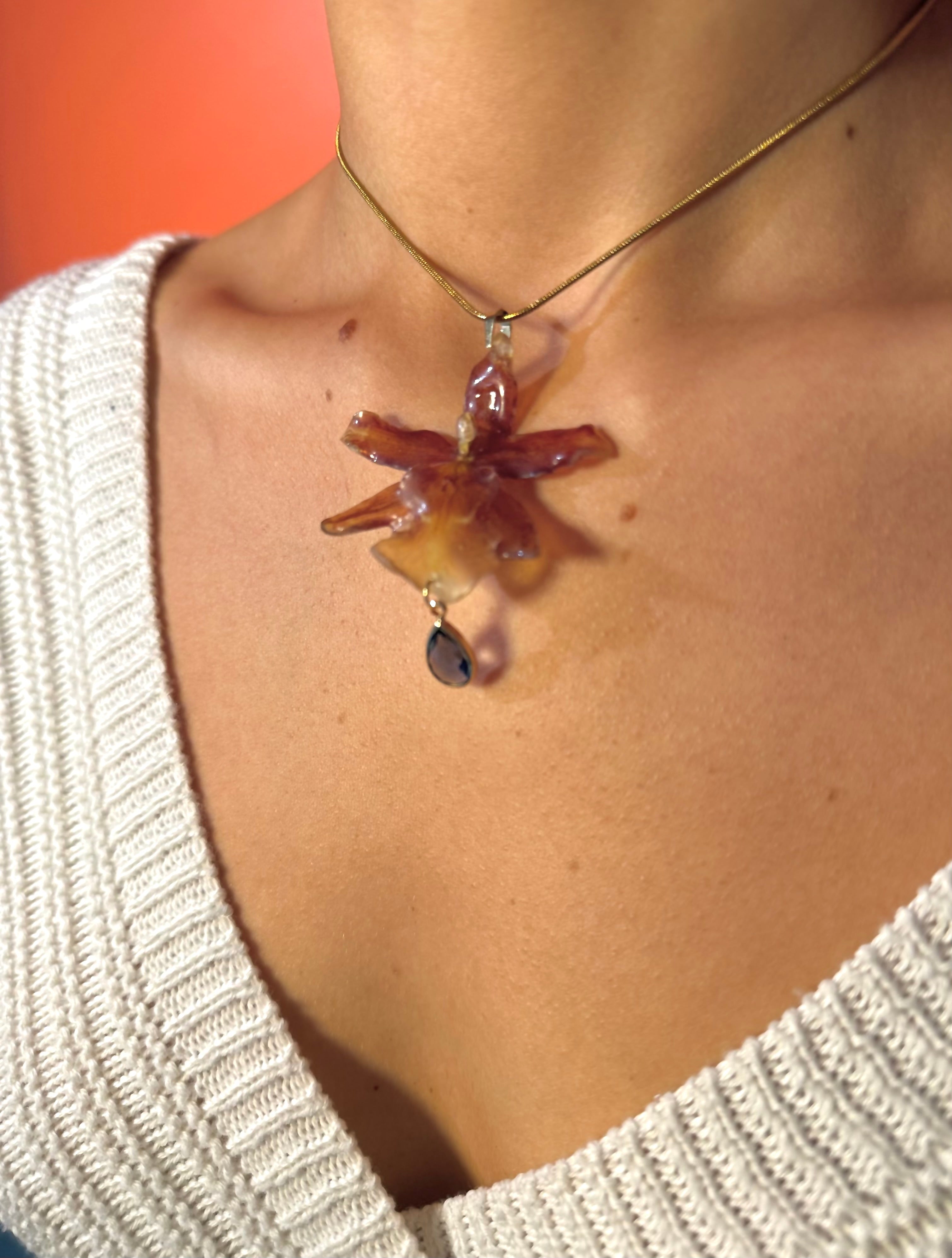 Fire Orchid Necklaces