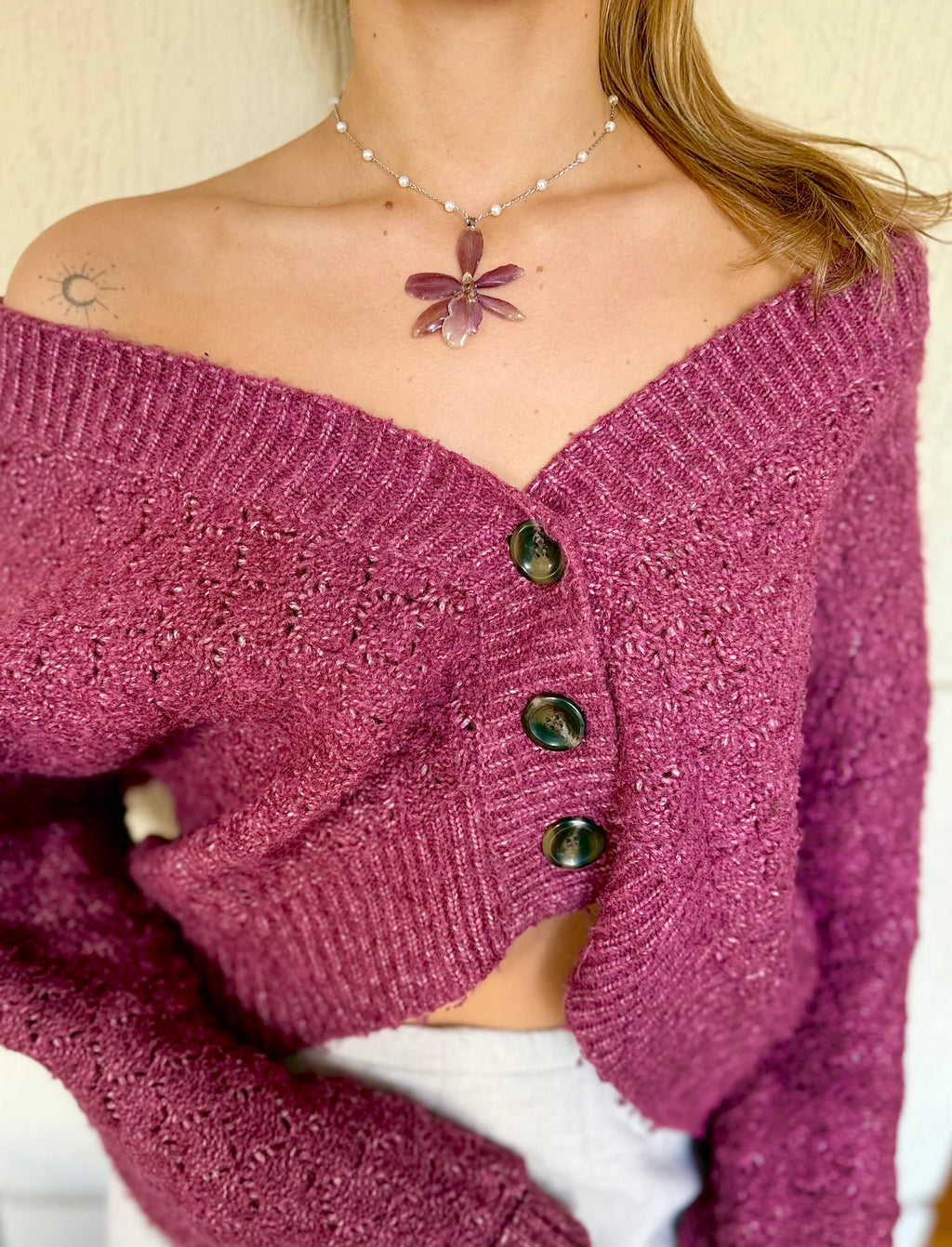 Cherry Orchid Necklaces
